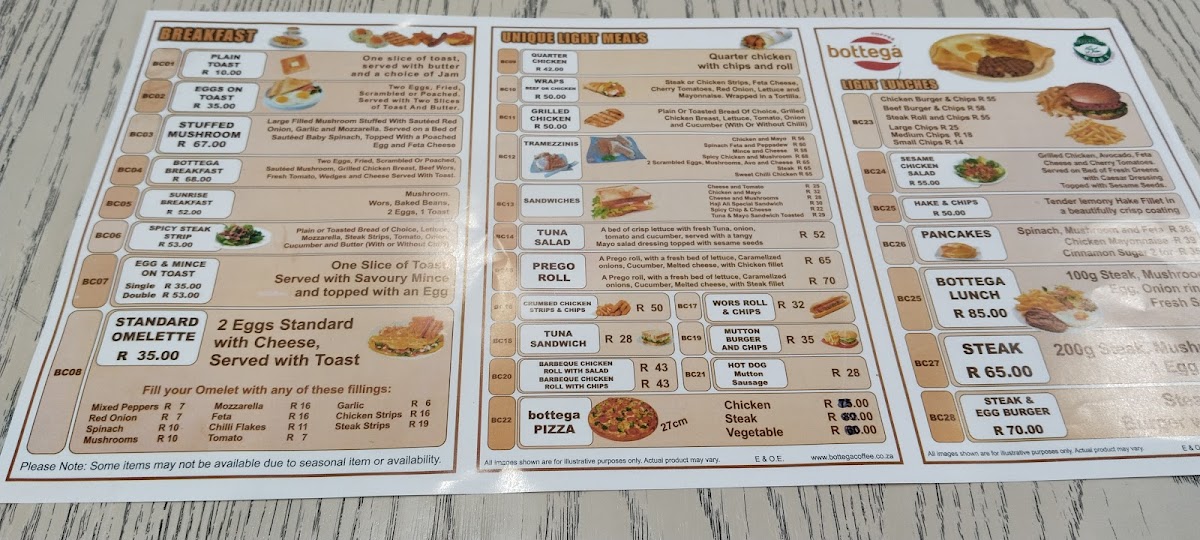 Menu Bottega Coffee-1